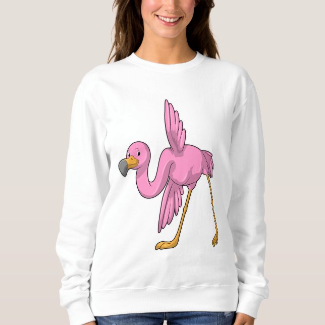 Flamingo at Yoga Stretching exercise Sweatshirt (Front)
