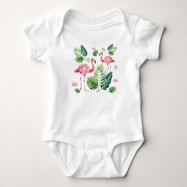 Flamingo Baby Bodysuit (Front)