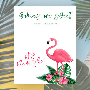 Flamingo baby shower Babies are sweet  Poster