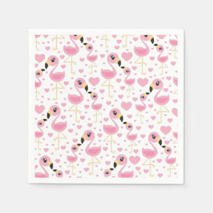 Flamingo Baby Shower Cute Tropical Napkin