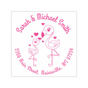 Flamingo Baby Shower Cute Tropical Self-inking Stamp