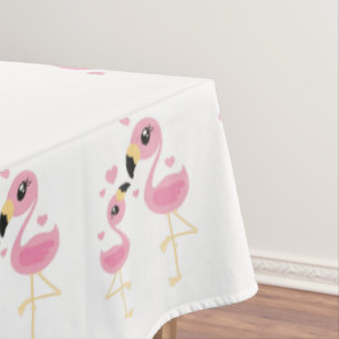 Flamingo Baby Shower Cute Tropical Tablecloth