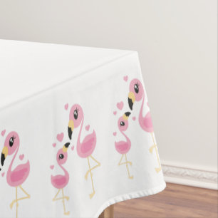 Flamingo Baby Shower Cute Tropical Tablecloth