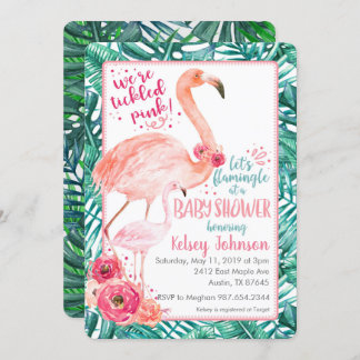 Flamingo Baby Shower Invitation