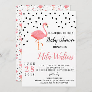 Flamingo Baby Shower Invitation
