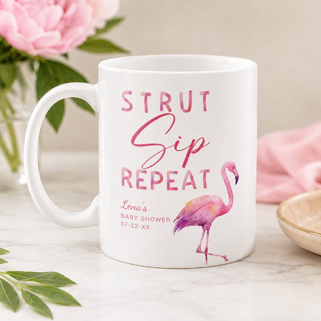 Flamingo Baby Shower Mug – Strut Sip Repeat (Flamingo Baby Shower Mug
)