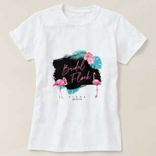 Flamingo Bachelorette Bridal Flock ID930 T-Shirt