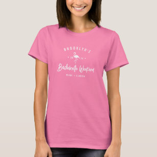 Flamingo Bachelorette Weekend   Personalized T-Shirt