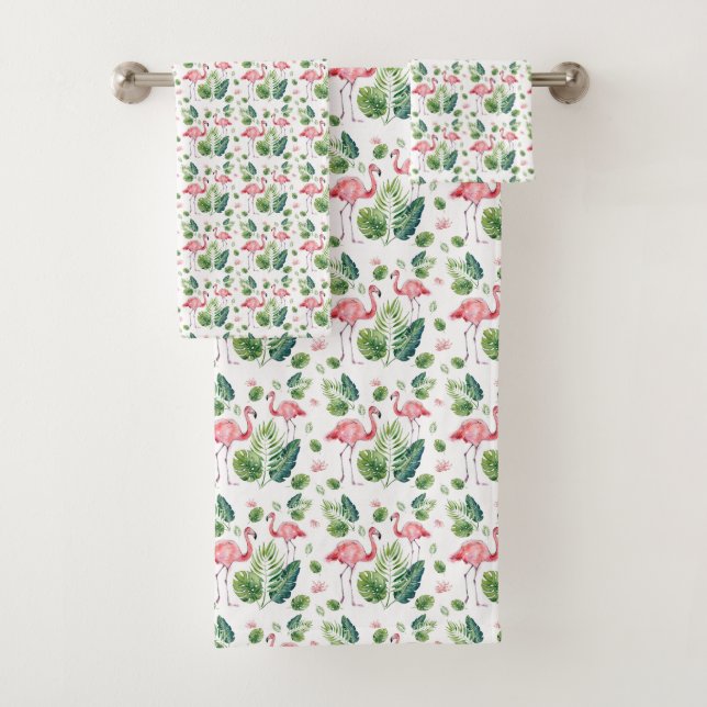 Flamingo Bath Towel Set (Insitu)