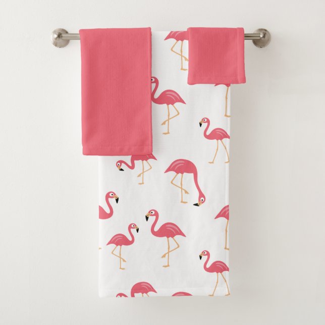 Flamingo Bath Towel Set (Insitu)