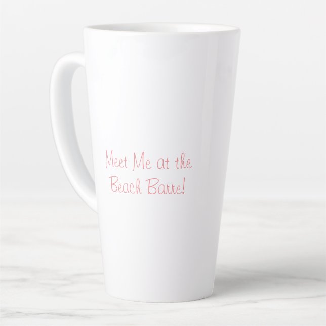 Flamingo Beach Barre Latte Mug (Left Angle)