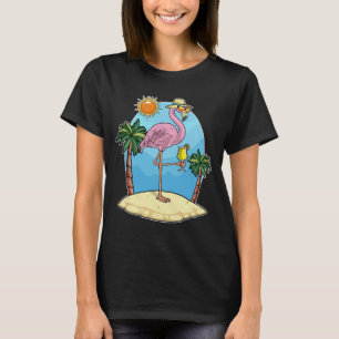 Flamingo Beach Sunglasses Summer T-Shirt