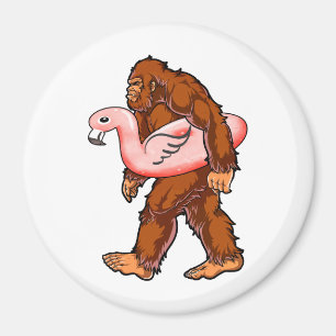 Flamingo Bigfoot  Magnet