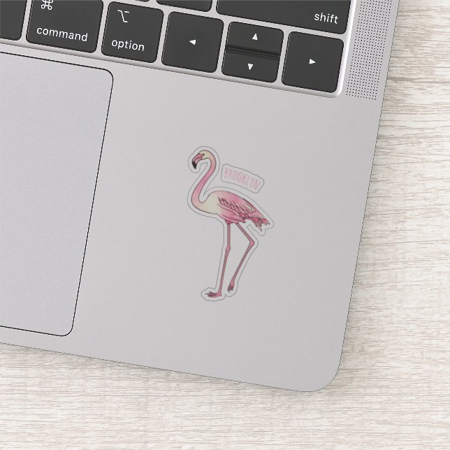 Flamingo bird cartoon illustration (Detail)