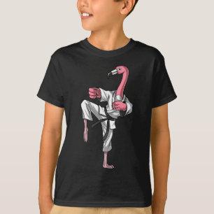 Flamingo Bird Karate Kickboxing Kung Fu Ninja Mart T-Shirt