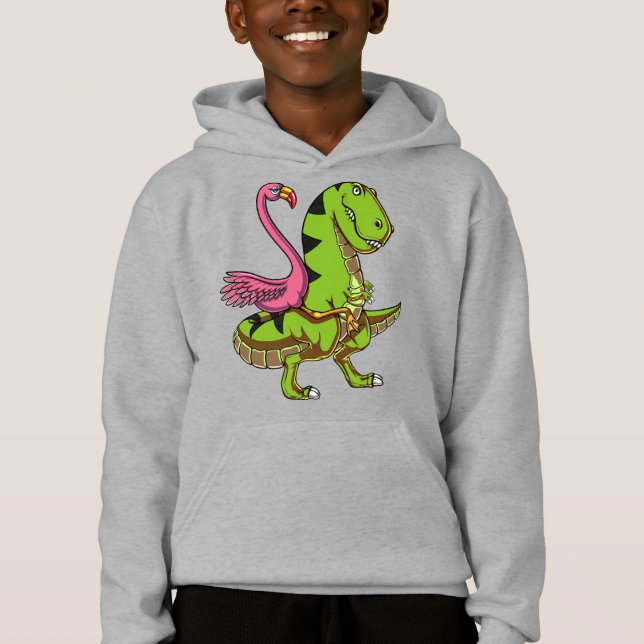 Flamingo Bird Riding T-Rex Dinosaur (Front)