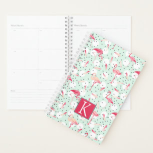 Flamingo Bird With Feathers   Add Your Initial Planner