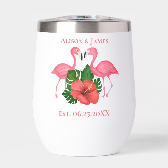Flamingo Birds Cute Pink Tropical Personalized (Front)