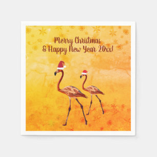 Flamingo Birds New Year Napkin
