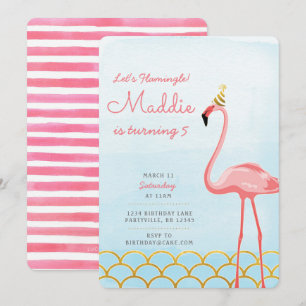 Flamingo Birthday Invitation