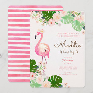 Flamingo Birthday Invitation
