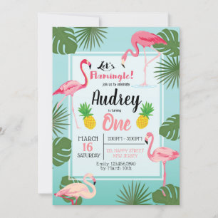 Flamingo Birthday Invitation