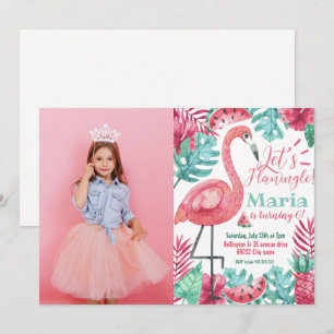 Flamingo Birthday invitation Photo Flamingo 