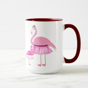 Flamingo Black 15 oz Ringer Mug