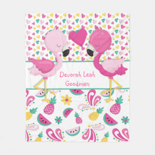 Flamingo blanket - Personalized