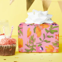 Flamingo Bloom Wrapping Paper - Glossy