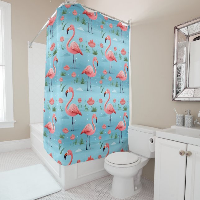 Flamingo Blue Water Pattern (In Situ)