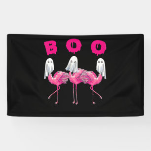 Flamingo Boo Flamingo Halloween Flamingo Ghost Banner