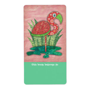 Flamingo Bookplates Labels