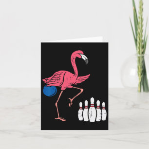 Flamingo Bowling Funny Sport Bowler Team Men Women Card