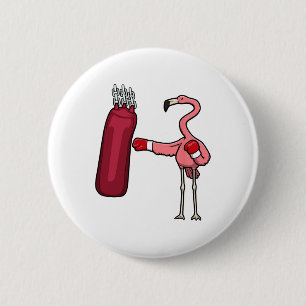 Flamingo Boxing Self Defence Hob 2 Inch Round Button