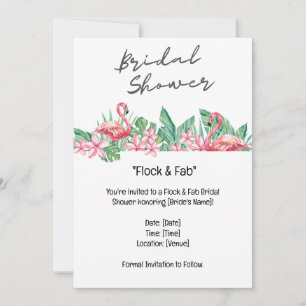Flamingo Bridal Shower Invitation