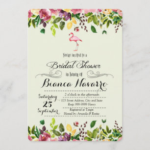 Flamingo Bridal Shower Invitation