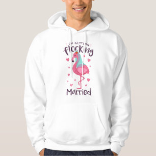 Flamingo Bride Flocking Married Matching Bachelore Hoodie