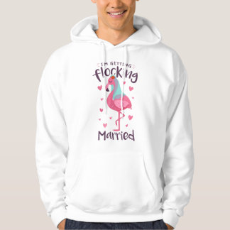 Flamingo Bride Flocking Married Matching Bachelore Hoodie