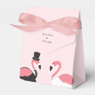 Flamingo Bride Groom Wedding Favor Box