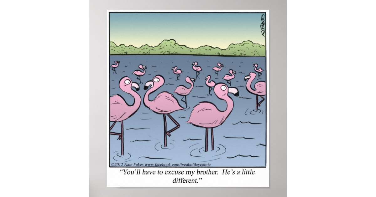 Flamingo Brother Poster Zazzle