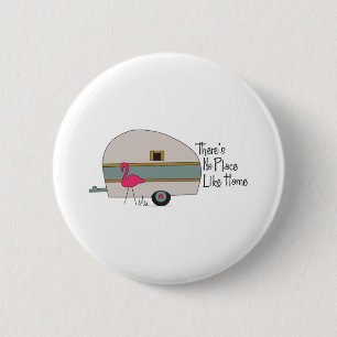 Flamingo Camper 2 Inch Round Button