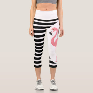 flamingo capri leggings