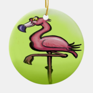 Flamingo Ceramic Ornament