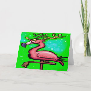 Flamingo Christmas Card