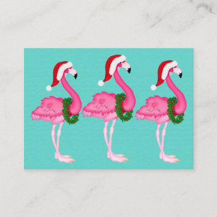 Flamingo Christmas Enclosure Card / Tag