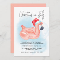 Flamingo Christmas In July Summer Pool Party