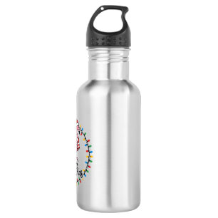 Flamingo Christmas Lights Holiday 532 Ml Water Bottle