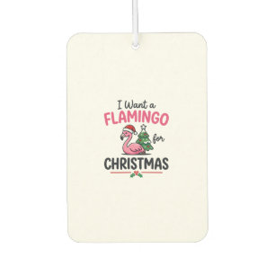 Flamingo Christmas Quote Vector Air Freshener