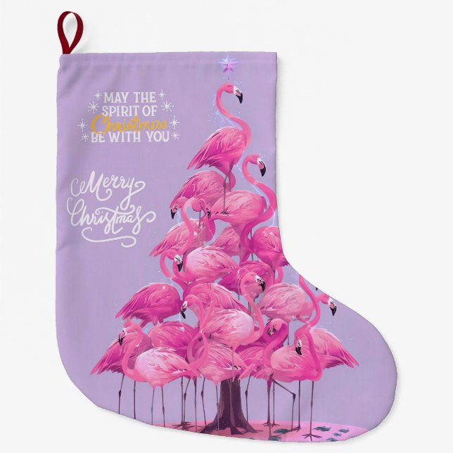 Flamingo christmas stockings (Front)